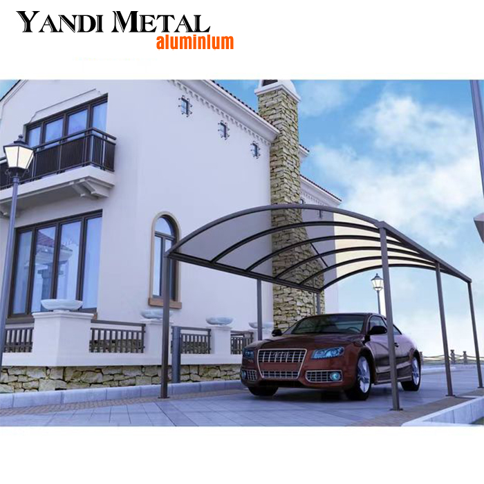 Cochera de aluminio Venta caliente económica atractiva cochera de aluminio techo de vidrio de aluminio