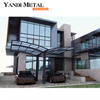 Cochera de aluminio con techo tragaluz Venta caliente Cochera con estructura de aluminio atractiva y económica con techo de vidrio de aluminio