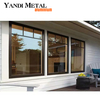 Ventanas de vidrio de aleación de aluminio antirrobo modernas, apertura interior de doble acristalamiento y ventanas abatibles invertidas