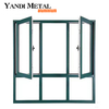 Ventanas abatibles de aluminio para apartamentos y hoteles Ventanas de vidrio templado Ventanas plegables con marco de ventana de aluminio