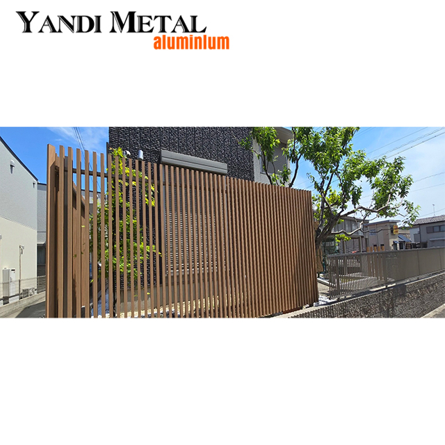 Sistema de valla de rejilla de aluminio de metal para jardín Valla de rejilla de aluminio duradera Paneles de valla de listones de rejilla personalizados