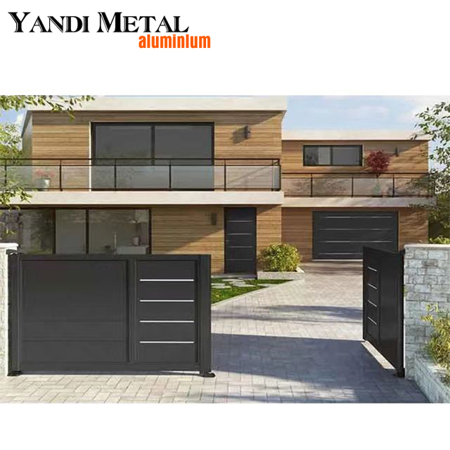Yandi, diseño de puerta moderno personalizado, puerta de aluminio, diseño de fábrica, puerta de aluminio doméstica caliente