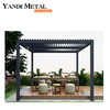 Gazebo de aluminio de alta calidad para techo de persiana con recubrimiento en polvo, gazebo de aluminio para jardín
