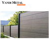 Valla decorativa de calidad para jardín, patio, casa, privacidad parcial o total, postes de aluminio, paneles de valla de listones WPC