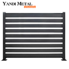 Perfil de aluminio personalizado para valla de tira de aluminio de privacidad Panel de valla de rejilla de aluminio horizontal