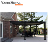 Gazebo exterior eléctrico regulable e impermeable Terraza de aluminio cubierta con toldo Pérgola de lamas de aluminio