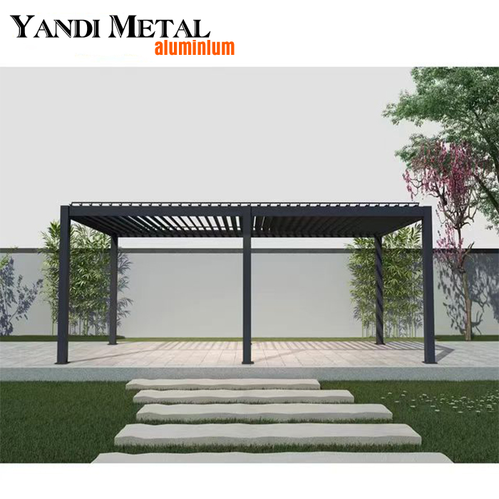 Venta caliente nueva pérgola persianas de aluminio para exteriores persianas chinas de techo de pérgola impermeables