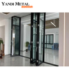 Barrera de aluminio abatible y deslizante doble plegable para patio panorámico exterior personalizado de fábrica popular