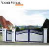 Puerta corrediza de aluminio para entrada automática de jardín, directa de fábrica, puerta de aluminio de privacidad con listones horizontales