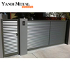 Entrada peatonal residencial de estilo moderno Puerta de entrada de aluminio Puerta corrediza de privacidad de aluminio con listones abatibles
