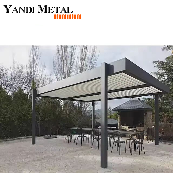Persianas exteriores personalizadas toldo terraza toldo pabellón eléctrico impermeable Persianas bioclimáticas pérgola de aluminio
