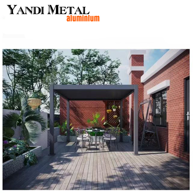 Pérgola bioclimática impermeable moderna del sistema 3×3 3×4 4×6 pérgola eléctrica de aluminio al aire libre del tejado de la persiana