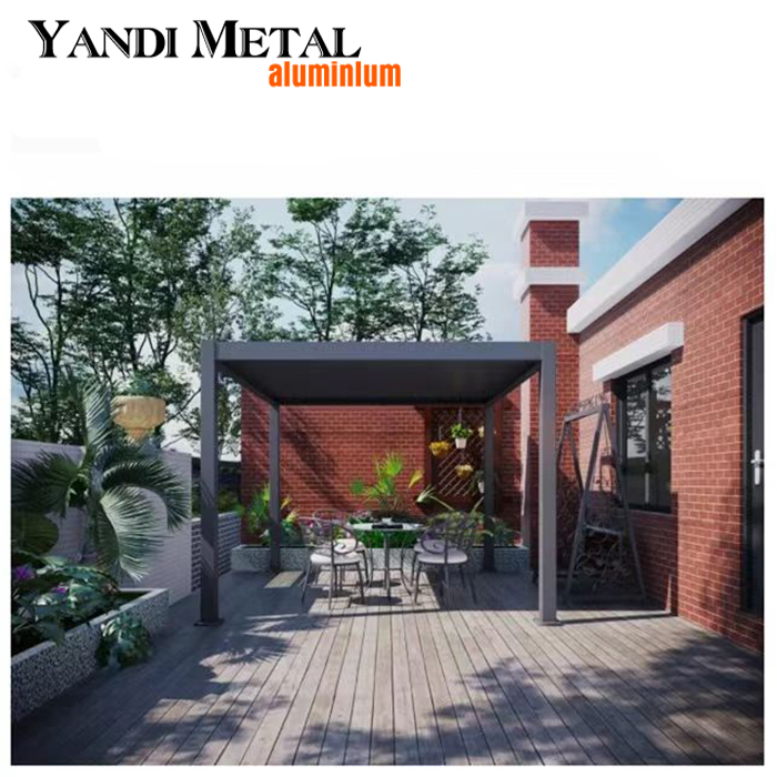 Pérgola bioclimática impermeable moderna del sistema 3×3 3×4 4×6 pérgola eléctrica de aluminio al aire libre del tejado de la persiana