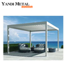 Pérgola exterior personalizada 3*3 3*4 6*4 Pérgola bioclimática de aluminio con puertas correderas de cristal y techo de lamas