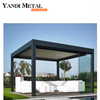 2024 Pérgola exterior impermeable de aluminio de lujo moderna de alta calidad con pérgola de jardín ligera