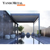 Pérgola de lamas de aluminio móvil bioclimática de diseño moderno de aluminio personalizada de alta calidad