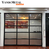 Puerta de garaje enrollada de aluminio de vidrio transparente con control de motor exterior de villa