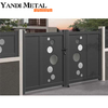 Puerta de aluminio decorativa personalizada para entrada de patio, puerta corredera de entrada