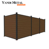 Valla de jardín Wpc de aluminio verde, diseño de panel, valla compuesta de Wpc impermeable, valla de Wpc de aluminio negro para exteriores