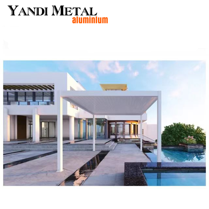 Venta de calidad, función impermeable, jardín, pérgola de aluminio, sistema de pérgola, techo de rejilla impermeable