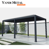 Pérgola eléctrica del metal del edificio del jardín del pabellón de aluminio de la prenda impermeable al aire libre eléctrica de la sombrilla