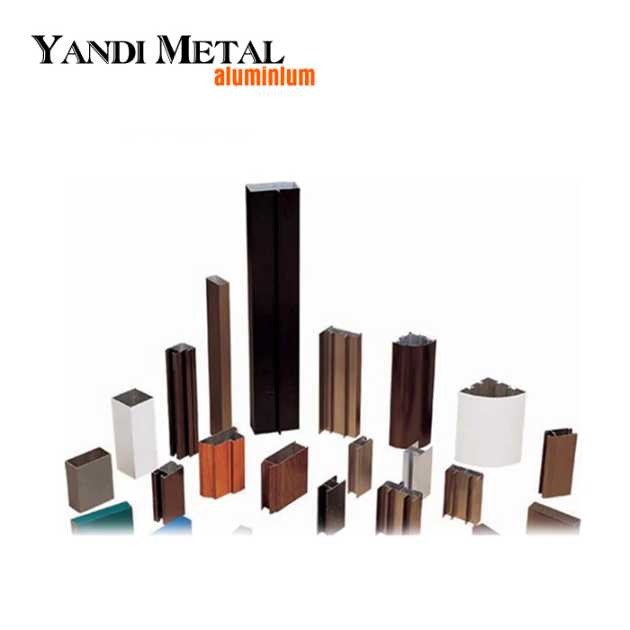 Perfiles extruidos de aluminio al por mayor de fábrica 6063 6061 Perfiles extruidos de aluminio de Yandi