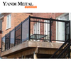 Barandilla de escalera de vidrio de aluminio Diseño puente ferroviario Barandilla de escalera de aluminio para exteriores Diseño de barandilla de escalera de casa para exteriores de metal