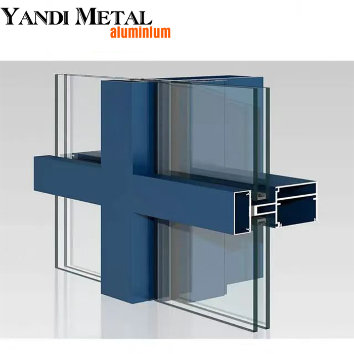 Sistema de muro cortina de vidrio de muro cortina de rascacielos de unidad comercial personalizado