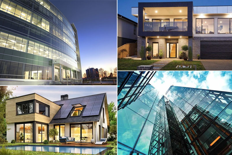Perfiles extruidos de aluminio en sistemas de ventanas comerciales y residenciales