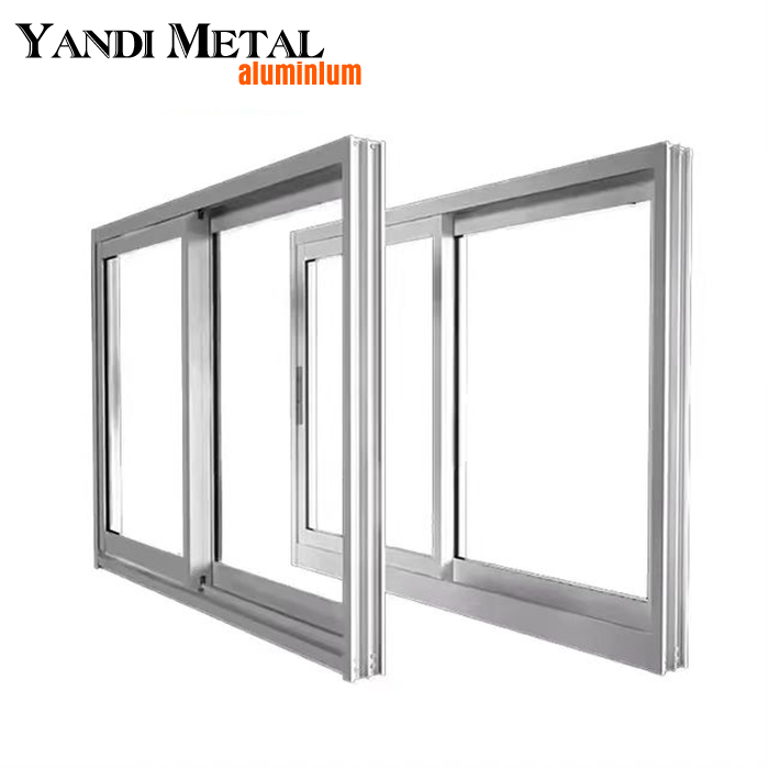Sistema de puerta con ventana corrediza personalizada de diseño moderno, ventana corrediza de aluminio con doble acristalamiento y impacto de huracán