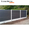Valla de jardín Wpc a prueba de rayos UV, placa de valla para casa y jardín al aire libre, columna de aluminio, diseño de capa compuesta de madera y plástico para valla de jardín