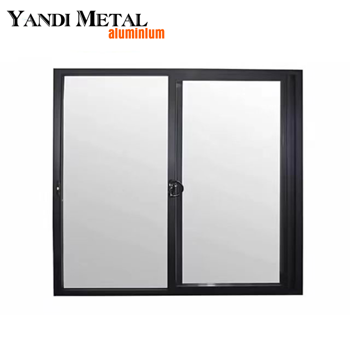 Ventana corrediza de aluminio champán estándar CE, puertas y ventanas de vidrio, ventana corrediza de bronce, ventana de aluminio