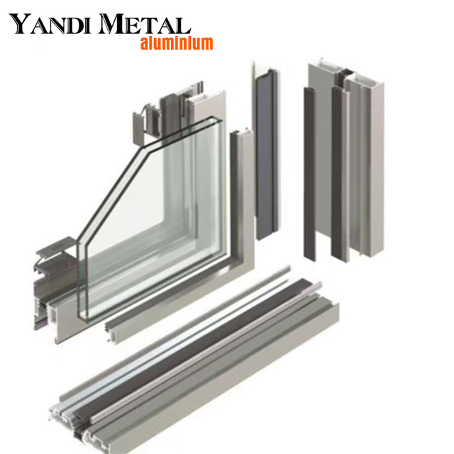Yandi suministra casas perfiles push-pull Puerta corrediza de aluminio Ventanas Ventanas de aluminio Ventanas residenciales insonorizadas