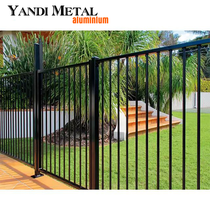 Valla de aluminio para jardín al aire libre clásica, valla de aluminio para casa, balcón, patio trasero, piscina, valla personalizada de metal