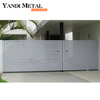 Puertas exteriores de aluminio de nueva moda, puertas automáticas modernas, listones de valla de perfil de aluminio, puertas de casa