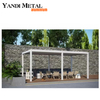 Cenadores de vidrio impermeables 3x3 3x4 Cenadores para exteriores Terraza Cenadores de aluminio Techo de metal de lujo para exteriores personalizados Cenadores de jardín de aluminio