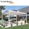 Custom 3 × 4 Villa Factory Arch techo sistema eléctrico impermeable Pabellón de metal Persianas bioclimáticas Pérgola de aluminio