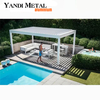 Pérgola al aire libre de lujo Pérgola de techo con rejilla eléctrica de metal impermeable Pérgola de aluminio personalizada 3*3 6*3
