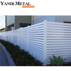 Valla de privacidad de jardín de metal para exteriores, valla de aluminio de privacidad Horizontal decorada con panel de valla de privacidad de aluminio negro