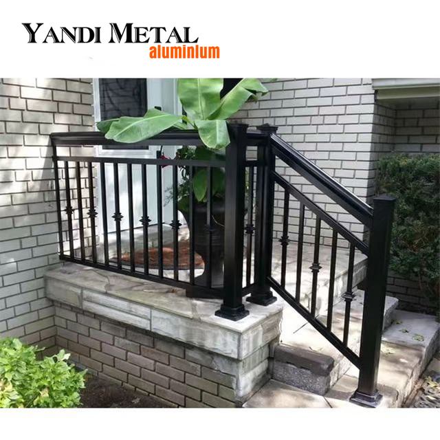 Barandillas clásicas simples de aleación de aluminio de acero galvanizado Barandillas de escaleras exteriores/interiores de hierro forjado