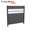 Valla compuesta de madera y plástico de alto estándar, panel de poste de aluminio, panel de pared, valla de jardín para exteriores
