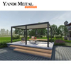 Pérgola de aluminio para automóvil OEM, corredera retráctil y persianas de aluminio plegables, pérgola bioclimática