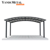 Cochera solar de aluminio resistente al agua con techo de cristal fabricantes de cocheras de aluminio