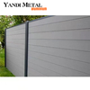 Valla de jardín Wpc a prueba de rayos UV, placa de valla para casa y jardín al aire libre, columna de aluminio, diseño de capa compuesta de madera y plástico para valla de jardín