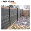 Valla decorativa de calidad para jardín, patio, casa, privacidad parcial o total, postes de aluminio, paneles de valla de listones WPC