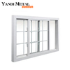 Diseño de ventana de aluminio de doble vidrio de tamaño personalizado, ventana corrediza horizontal con marco de aluminio de vidrio templado