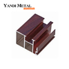 Suministro de perfiles extruidos de aluminio de vidrio Fram personalizados 6061 6063 de color madera de gran venta
