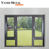 El marco de aluminio de la ventana abatible del metal del precio al por mayor del fabricante moderó la ventana corrediza de aluminio del vidrio