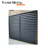 Valla de aluminio Listones horizontales de límite residencial de metal Valla de rejilla de aluminio Panel de valla de alta seguridad blanco negro