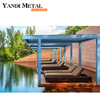 Gazebo exterior eléctrico regulable e impermeable Terraza de aluminio cubierta con toldo Pérgola de lamas de aluminio